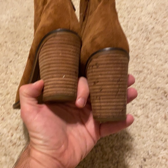 EUC Franco Sarto Brown Suede Booties Elmont sz 8 - Picture 7 of 7